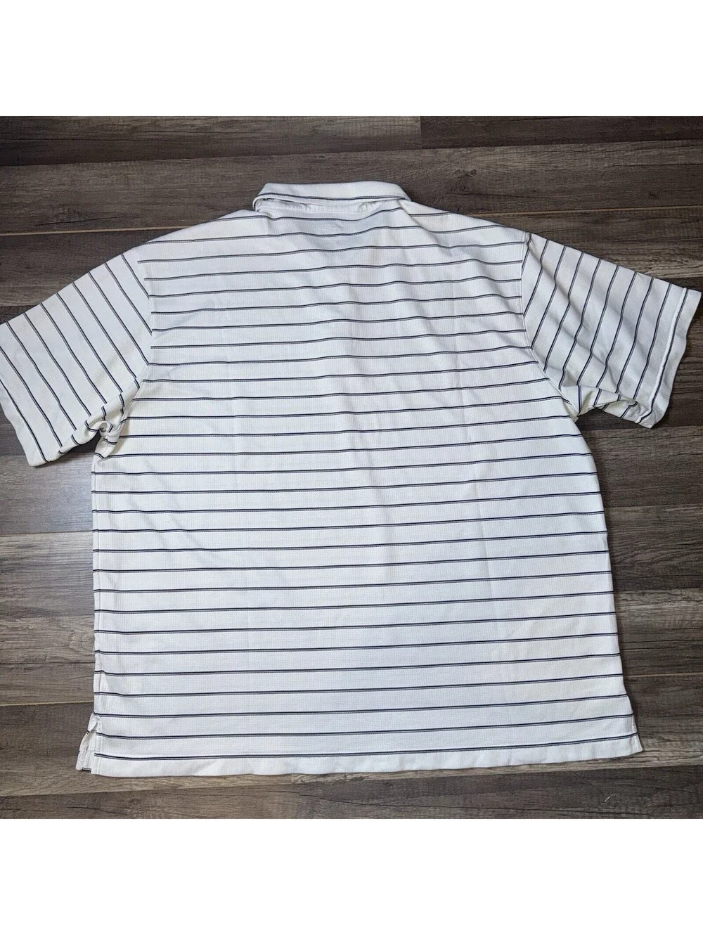 Nike Golf Dri-FIT Polo Shirt Men’s XXL White Navy Striped Performance